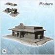 1-PREM.jpg Modern biker gang bar with flat roof (+ props) - Modern WW2 Cold Era Gang World War Diaroma Wargaming RPG Post-apo Apocalypse Zombie