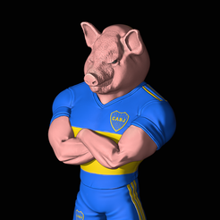 render.png Fichier STL Mascotte du Club Atletico Boca Juniors・Plan pour impression 3D à télécharger