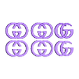 GG.STL Gucci GG logo replica 3D print model