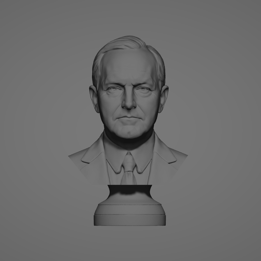 Calvin Coolidge Bust - High Detail US President Statue 3D Model