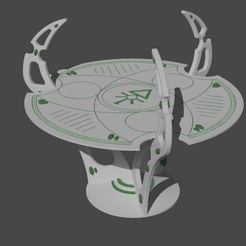1v2.png STL file Eldar Landing platform・3D print design to download