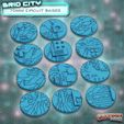 Grid-City-_70mm-Bases_1.jpg Grid City - Sci-fi Circuit Bases 25-90mm BUNDLE