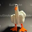 Capybara-41.jpg The Duck-You : original 3D Printed Figurine - Statue avec doigt du milieu