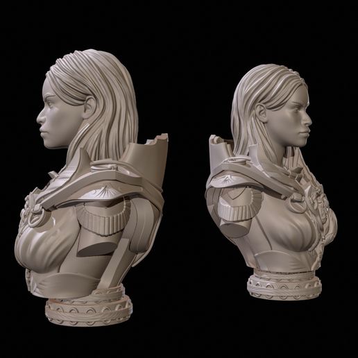 Desktop_003.jpg Busto Guerrero de Fantasía 2 High Poly para impresión 3D