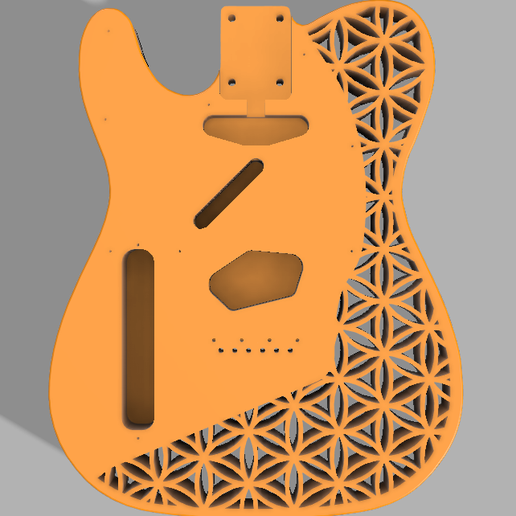 orange.png Benutzerdefinierte Fender Telecaster Blume des Lebens Design-Muster Linkshänder