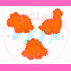 CULTS-12.png STL file DINOSAUR COOKIE CUTTERS・3D printing model to download