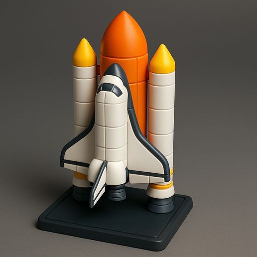 🛰 Stylized Space Shuttle Launchpad - 3D Printable Rocket Display Model ...