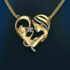 rh.jpg STL file mother and child Daughter Pendant 3D print mode・3D printing model to download
