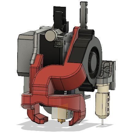 Creality Titan/ V6/ Volcano Direct Drive with BLTouch - 3D model önizlemesi