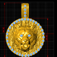 DIMENSION-01.png Lion Head Pendant with Diamond and Black Onyx Accents