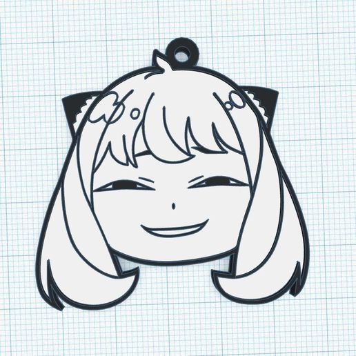 ANYA SPY X FAMILY KEYCHAIN 3D model