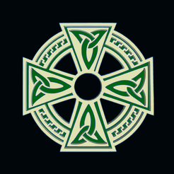 1.png Free STL file Celtic cross pendant・3D print model to download