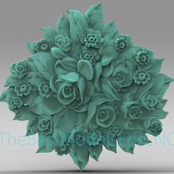Roses-Decor.png 3D Modell STL Datei für CNC Router Laser & 3D Drucker Rosen Dekor