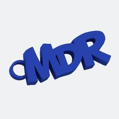 porte clé MDR LaPoste Impression 3D Fichier 3D.jpg Free STL file Keyring MDR・3D printer design to download