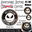 NB-Coffee-IMG.jpg NBC Nightmare Before Coffee Multicolor Wall Art Keychain Ornament Coaster
