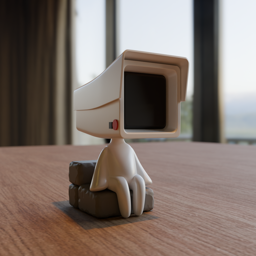 CCTV-MAN MINI FIGURE SITTING Easy Print