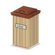 SVR-1.jpg Model Railway - Wooden Litter Bin
