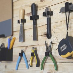Tool_Wall_01.jpg STL-Datei Tool Hooks kostenlos・3D-Druck-Vorlage zum herunterladen
