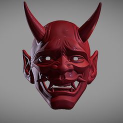m1.jpg OBJ-Datei Hannya-Maske・3D-Druck-Idee zum Herunterladen