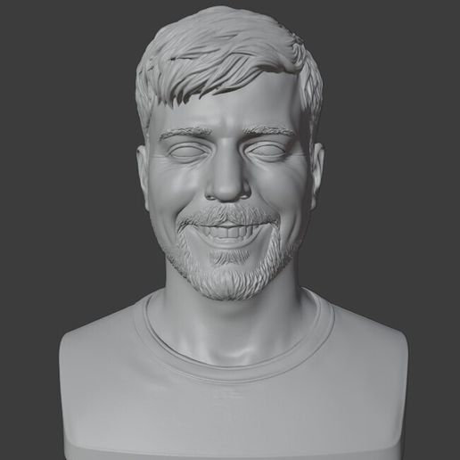 Mr beast head face bust youtuber figurine decor