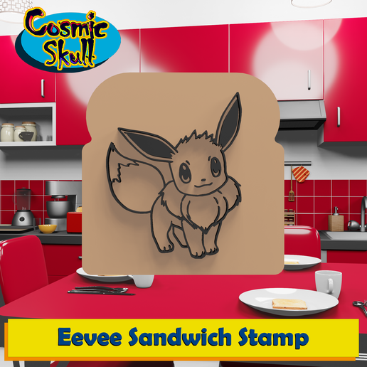Eevee Sandwich Stamp 3D model