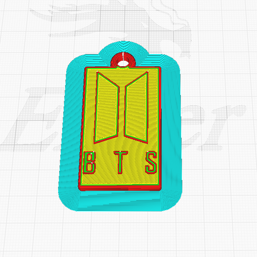 🗝️ BTS Logo Keychain – Hollow & Embossed Versions (3D Print STL)・Free ...