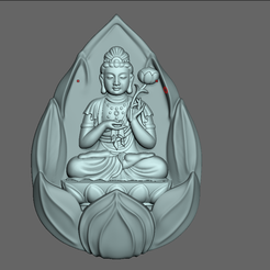 111.PNG STL-Datei Buddha, the Bodhisattv, quan âm・Vorlage für 3D-Druck zum herunterladen