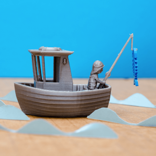 LEO the little fishing boat (visual benchy) 3D model