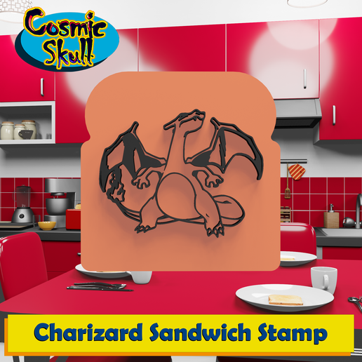 Charizard Sandwich Stamp 3D model
