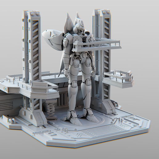 ☆ Diorama Hanger LB Ver.2 🎲 Diorama Weltall hangar Yggdrasil - Xenogears・ 3D File