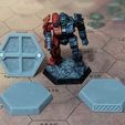 PXL_20230910_064650625.PORTRAIT.jpg Magnetic Battletech Hex Bases with Hazard Stripes - Presupported