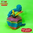 TOONZ FACTORY Flexi Print-In-Place Apple Worm Articulated