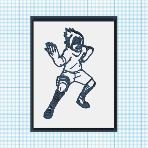 Sasuke Uchica cuadro - 3D model önizlemesi