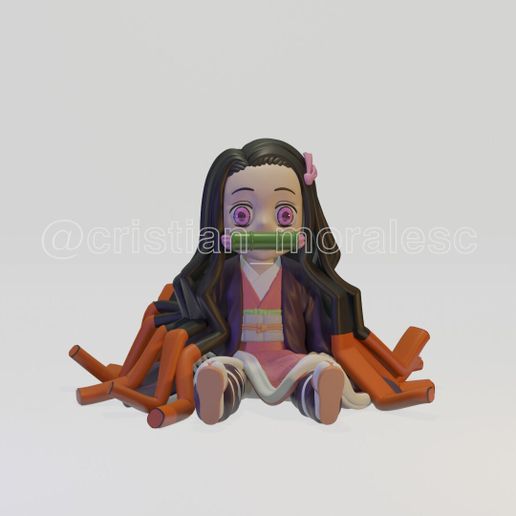 👾 Cute Nezuko・ STL File for ・Cults