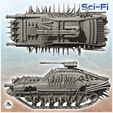 5.jpg Post-apo tracked vehicle with triple weapons and improvised window guards (11) - Future Sci-Fi SF Post apocalyptic Tabletop Scifi