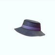 0_00013.jpg HAT 3D MODEL - Top Hat DENIM RIBBON CLOTHING DRESS British Fedora Hat with Belt Buckle Wool Jazz Hat for Autumn Winter Valentino Garavani - Rabbit skin calfskin ribbon antique