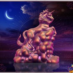 Unicorn_RENDER.jpg 3D-Datei Einhorn Würfelturm - SUPPORT FREE!・3D-Drucker-Vorlage zum herunterladen