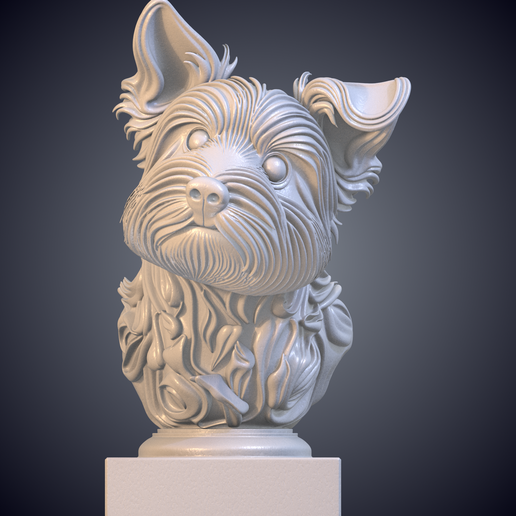 Yorkshire Terrier Dog Bust Figurine Decor GPM-434