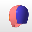 back.png power rangers zeo pink ranger helmet stl file for 3d printing
