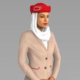 emirates-airline-stewardess-highly-realistic-3d-model-obj-wrl-wrz-mtl (4).jpg Emirates Airline stewardess ready for full color 3D printing