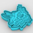 Hummingflower_2.jpg Hummingflower - freshie mold - STL for silicone mold