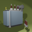 T1.png HO scale Industrial transformer 1:87, 1:72, 1:76, 1:64,