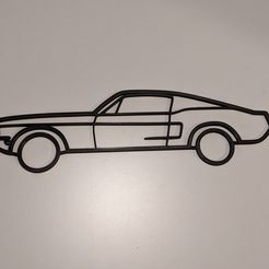 Décoration-murale-Ford-Mustang.jpg Fichier STL Décoration murale Ford Mustang・Modèle à imprimer en 3D à télécharger