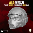 WILD WEASEL PUN 3 jest | Wild Weasel fan art head for action figures