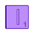 Single_Cut_I.STL Fichier STL gratuit Pièces et support SCRABBBLE・Modèle imprimable en 3D à télécharger