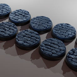 ovw.png 10x 32mm base with cobblestone v4 (+toppers)