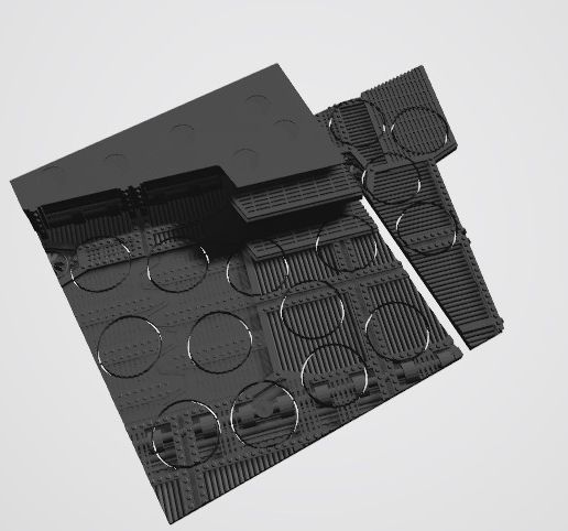 40K INDUSTRIAL BASES - TABLEWAR MAGNETIC TRAY INSERT WITH BASES (15 X 25MM MIDDLE TRAY) - 3D model önizlemesi