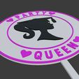 Party-queen-diploma-UNIVERSAL-3-COLORS2.jpg Cake Topper SET - Party Queen for graduation - 2 color and 3 color print