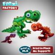 Flexi-Factory-Dan-Sopala-T-Rex-06.jpg STL file Cute Flexi Print-in-Place T-Rex Dinosaur・3D printer design to download