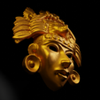 4.png Aztec Cosplay Face Mask 3D print model